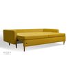Прямой диван Скандинавия Bergen mustard (Велюр) тик-так