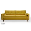 Прямой диван Скандинавия Bergen mustard (Велюр) тик-так